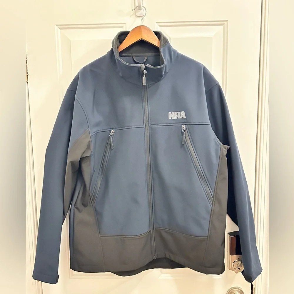 NRA National Rifle Assoc. Full Zip Fleece Lined Jacket Navy/Black Men’s XL